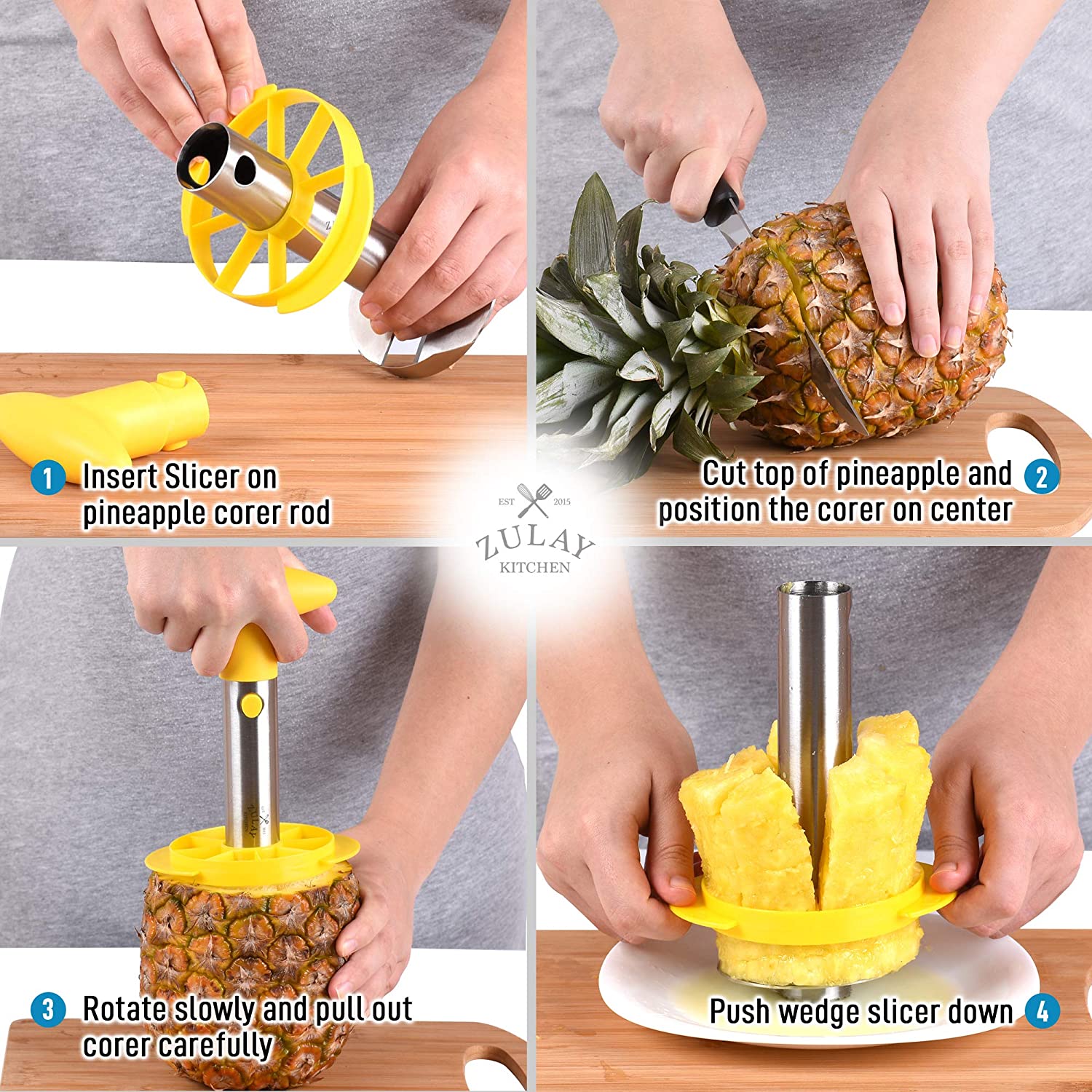 Pineapple Corer and Slicer Tool Set - Zulay KitchenZulay Kitchen