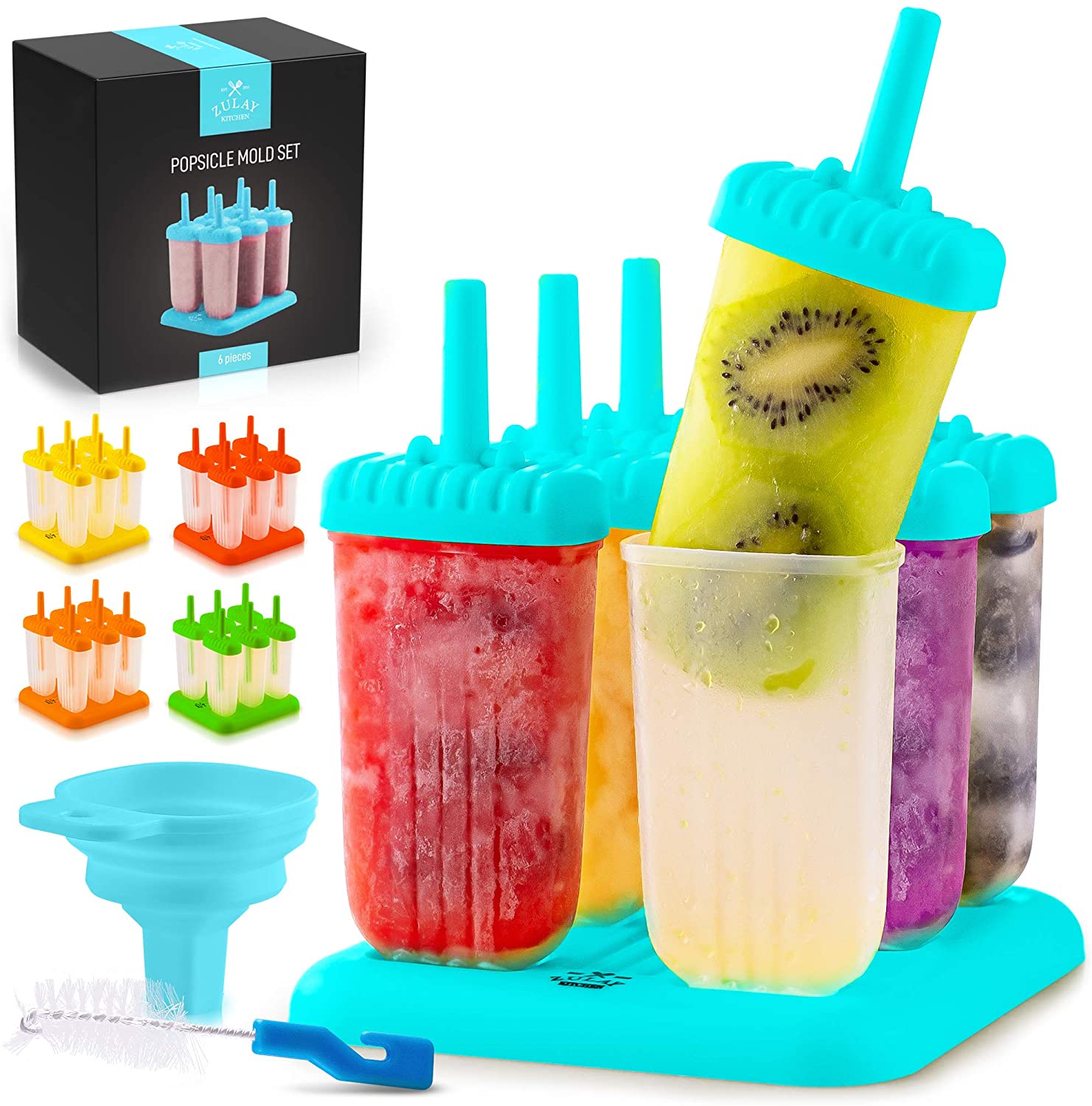 Popsicle Molds Set of 6 - BPA Free Reusable Molds - Zulay KitchenZulay Kitchen