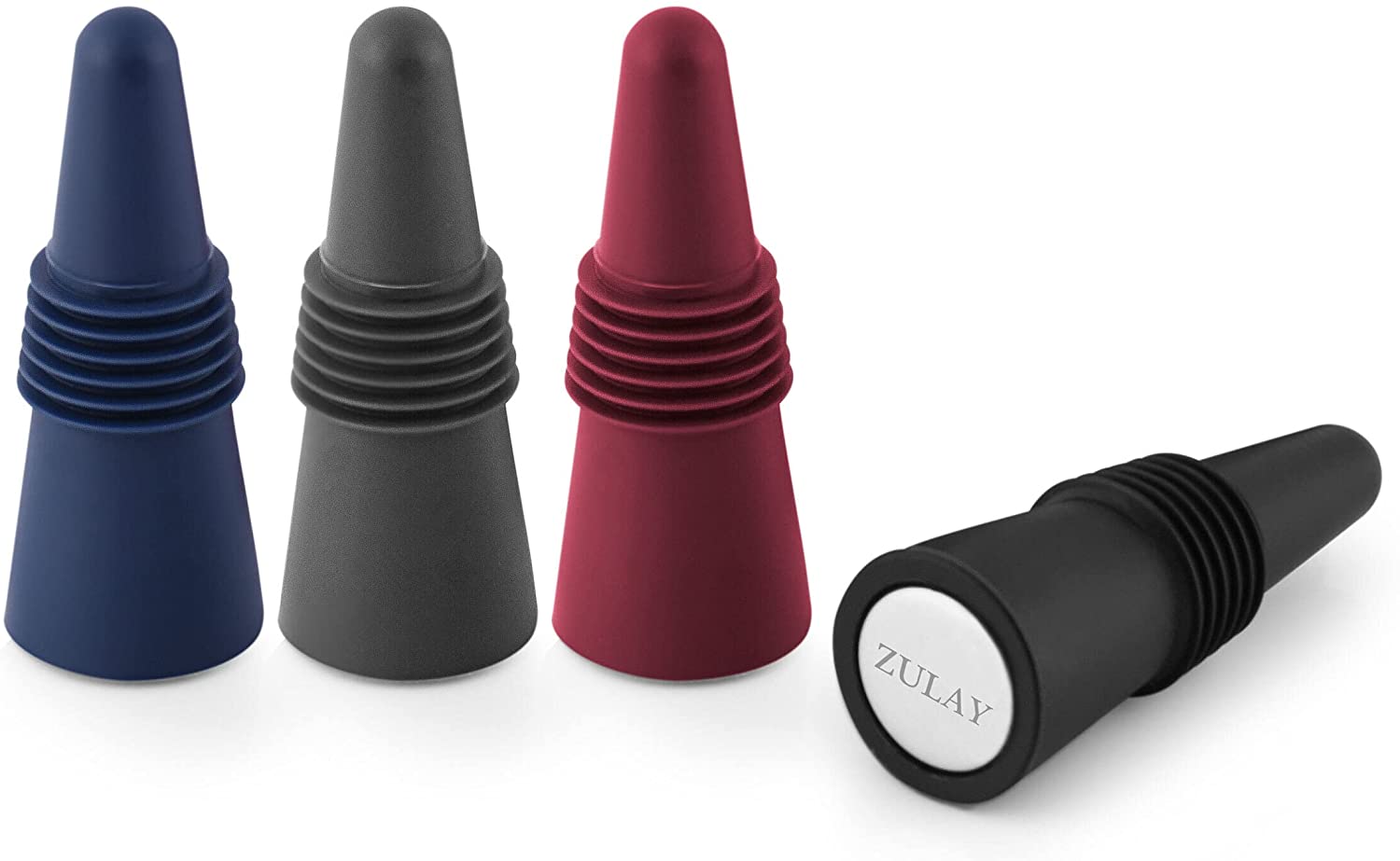 Silicone Wine Stoppers (Assorted Colors) - Set of 4 - Zulay KitchenZulay Kitchen