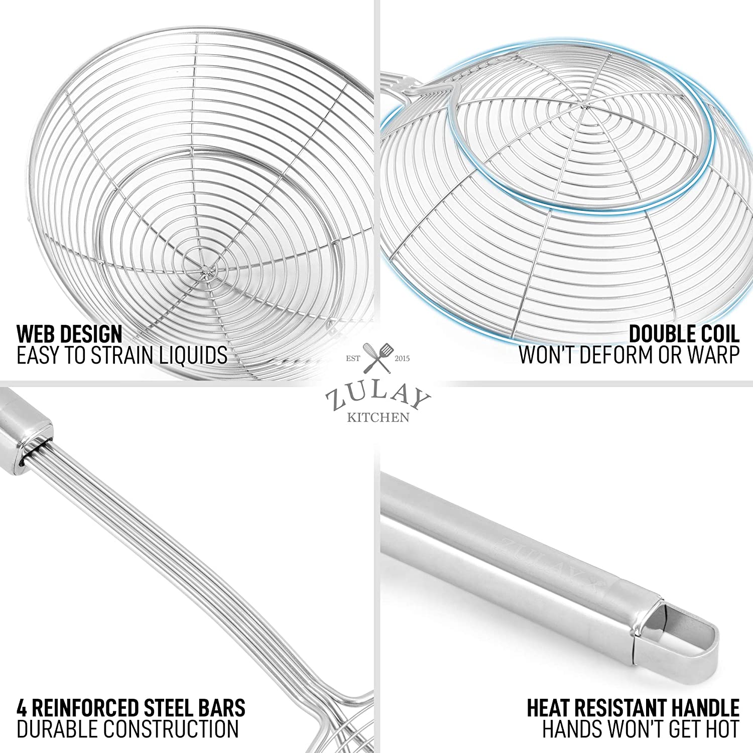 Spiral Wire Mesh Skimmer Spoon Ladle - Zulay KitchenZulay Kitchen