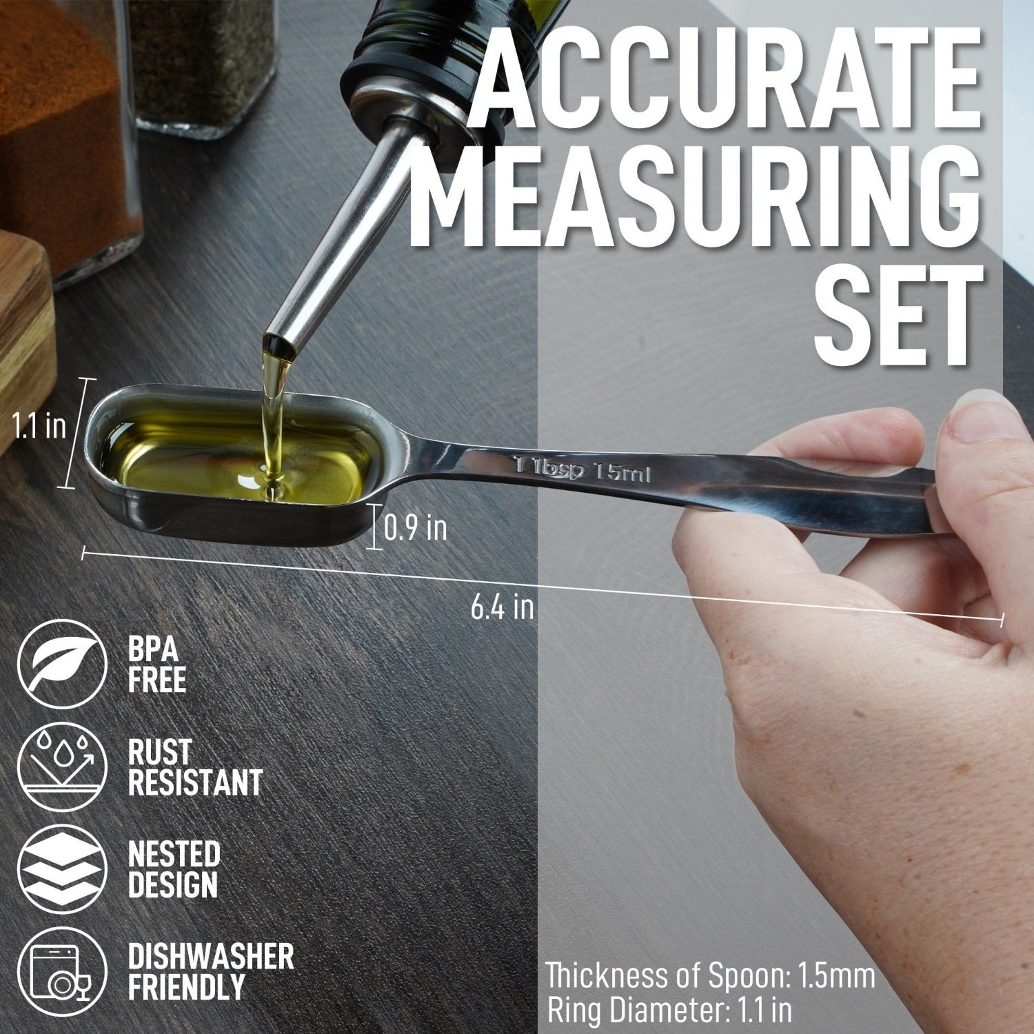 RSVP Measuring Spoon - 1/4 Teaspoon – Zest Billings, LLC