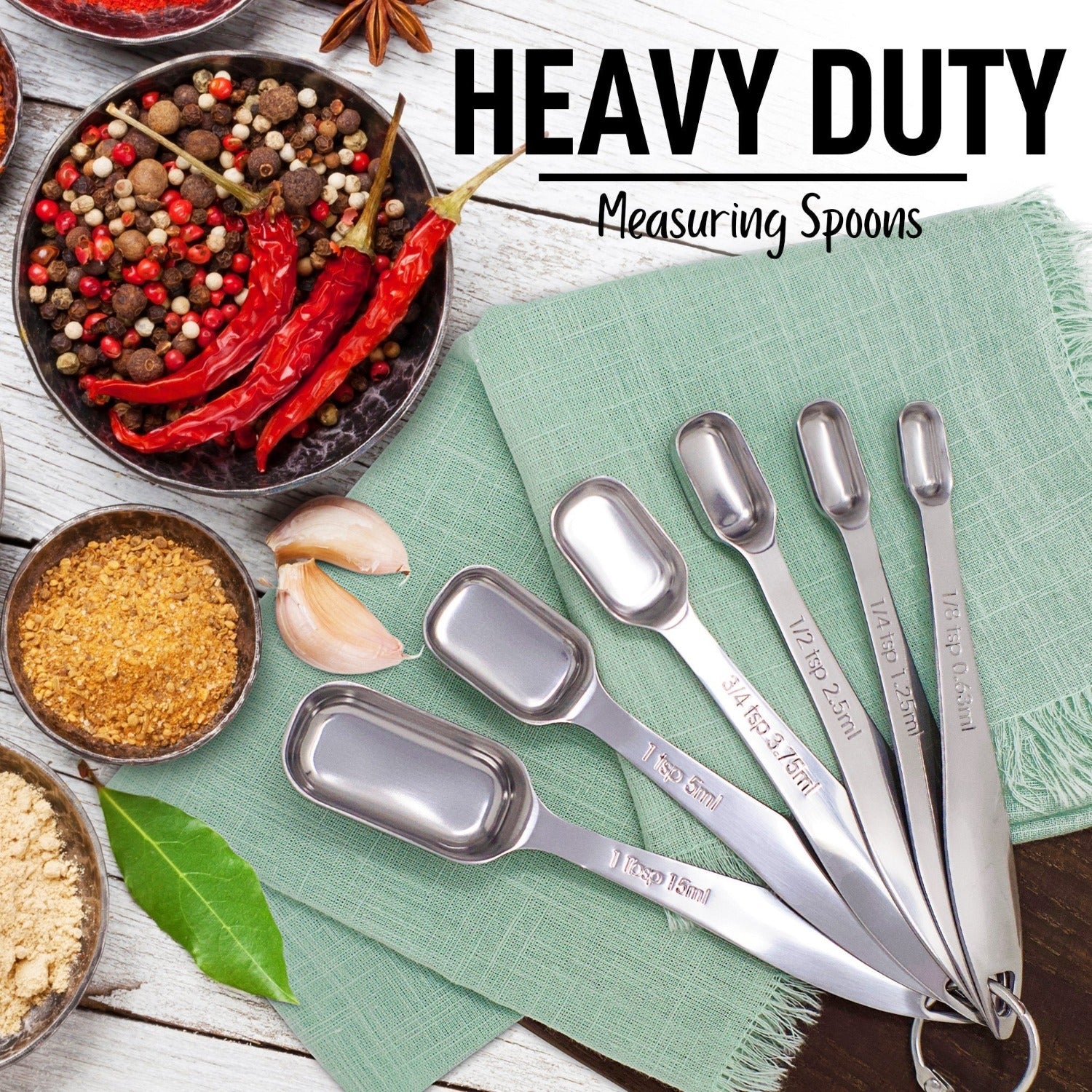 Stainless Steel Measuring Spoons - Zulay KitchenZulay Kitchen