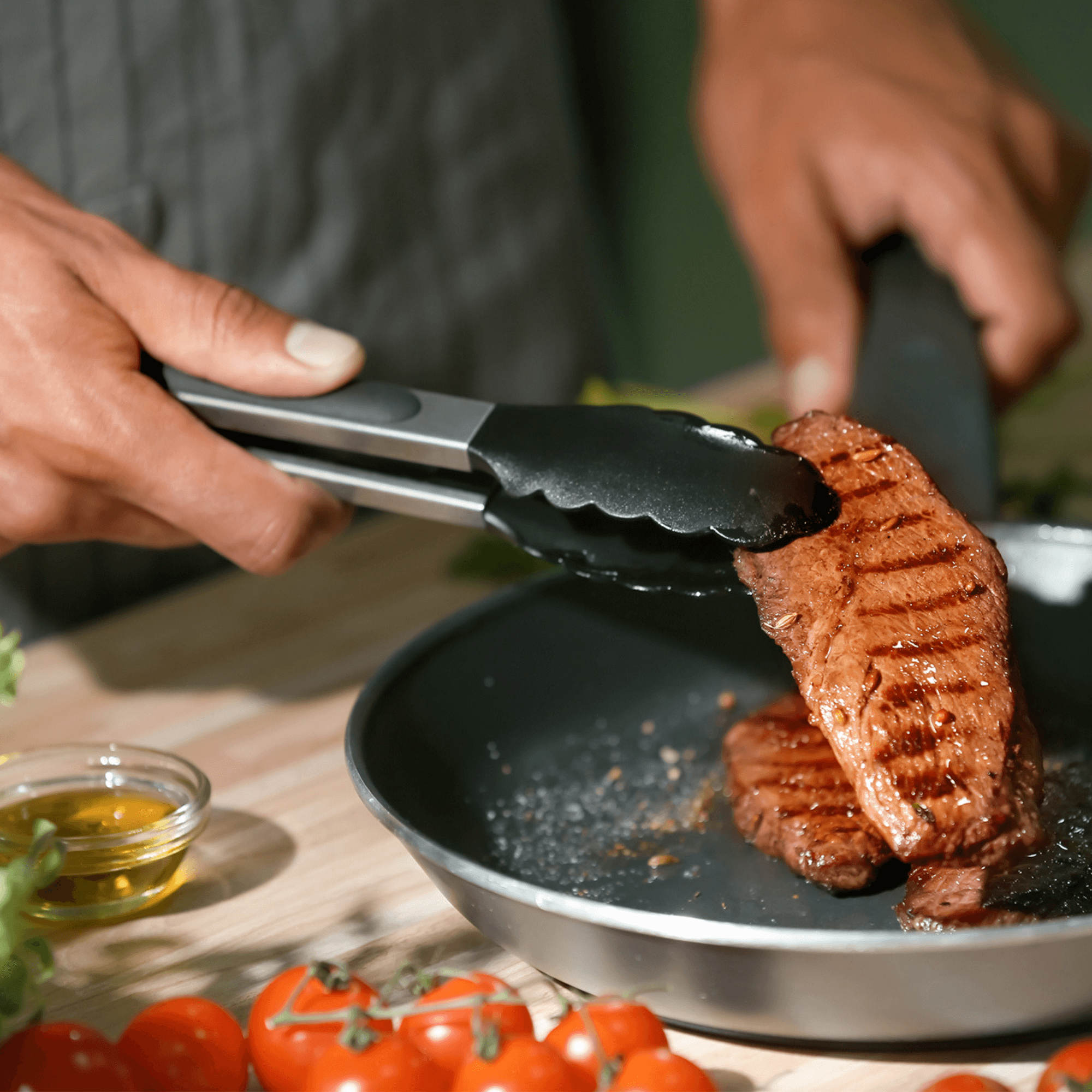 KitchenAid 2-Piece Silicone Tip Serving Tong Set Black