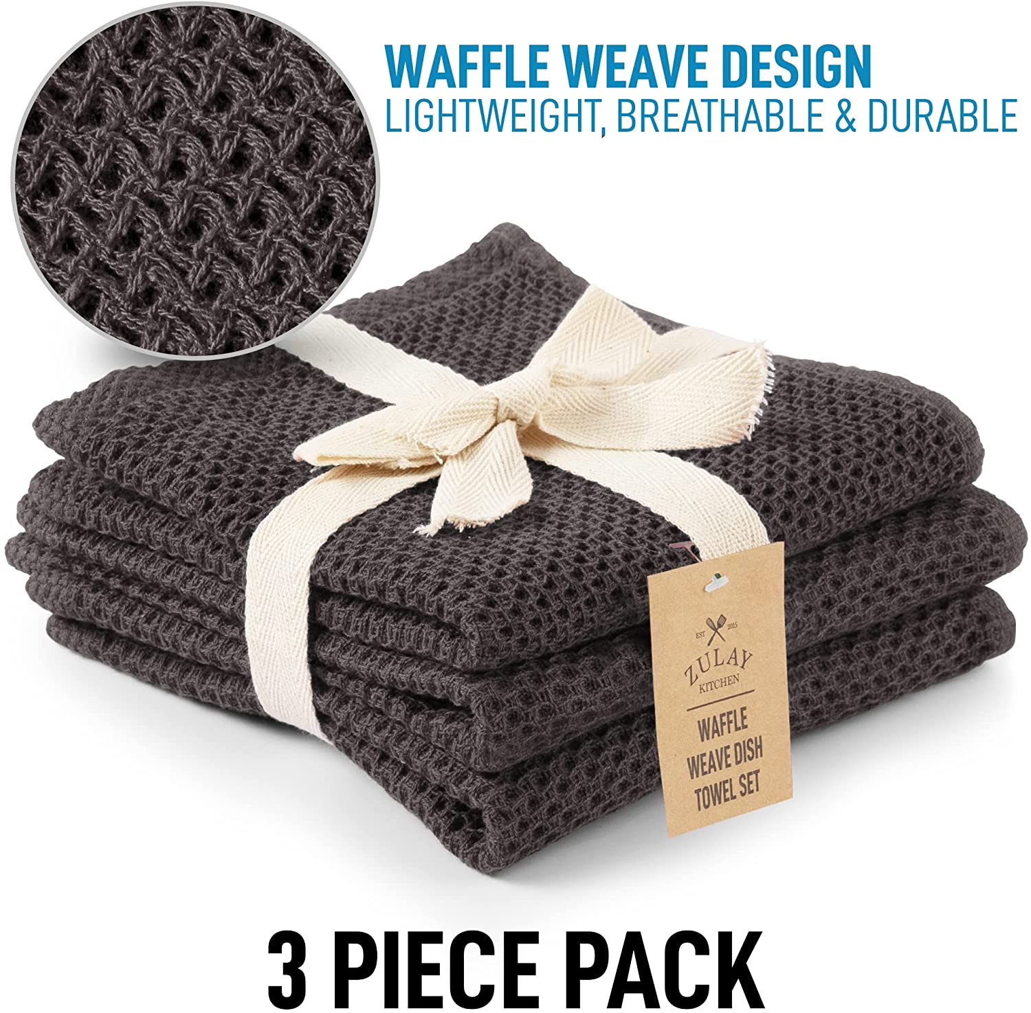 Zulay Kitchen Waffle Weave Kitchen Towels - 6 Pack 12 x 12 inch - (Teal), 6  - Harris Teeter