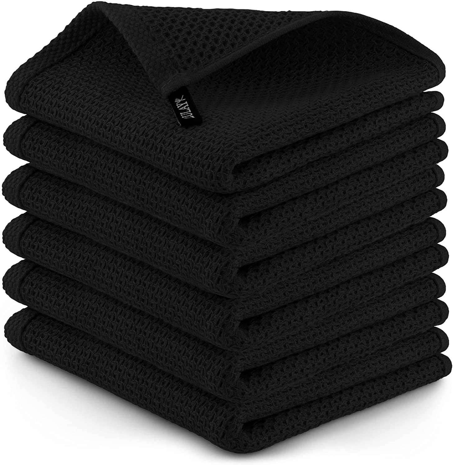 Sinland 400 GSM Microfiber Waffle Weave Towel Kitchen Dish Drying Towels  Cleaning Cloth 16inch X 26inch 40cmx66cm Black 3 Pack