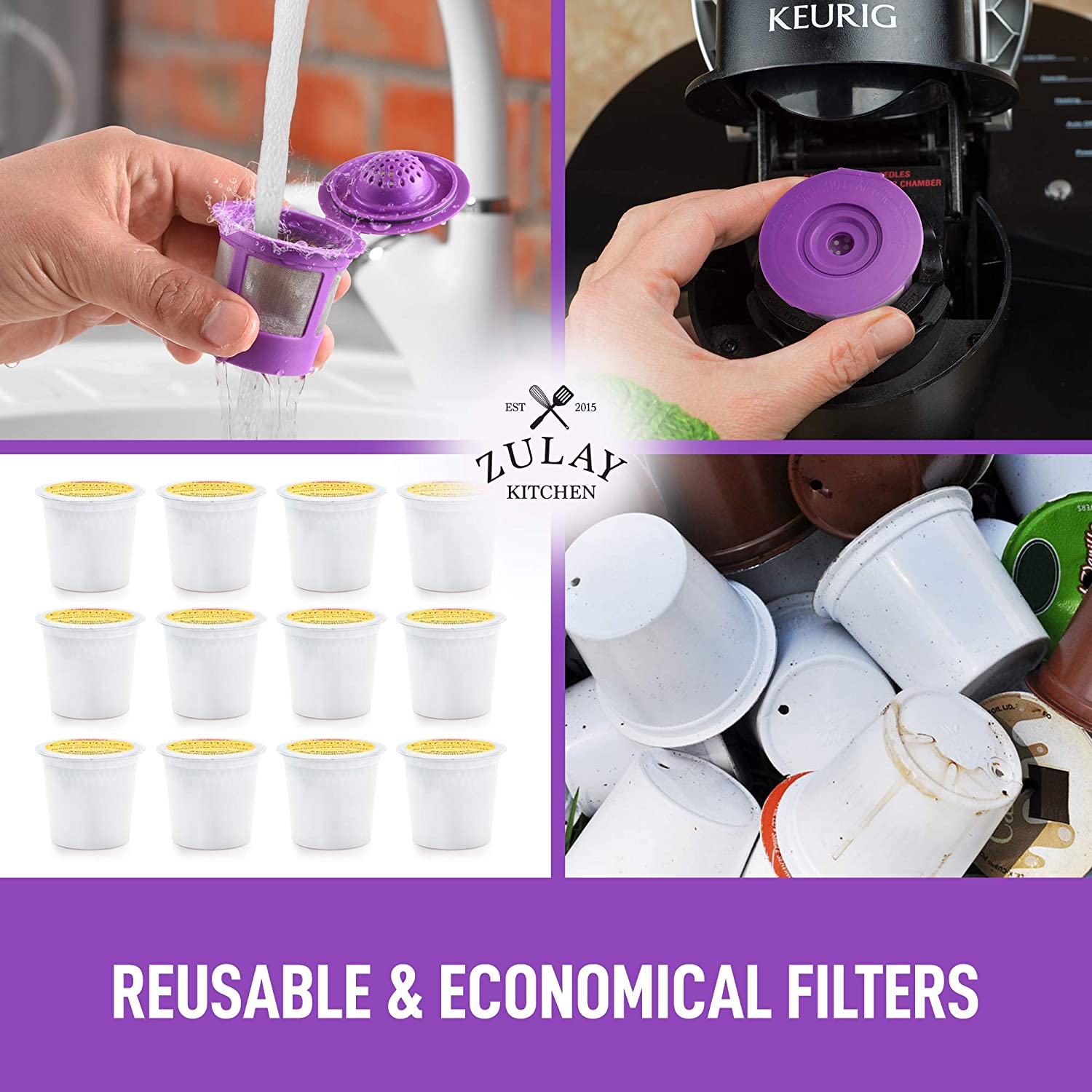 Zulay Reusable K Cups Coffee Filters 4 pack - Zulay KitchenZulay Kitchen